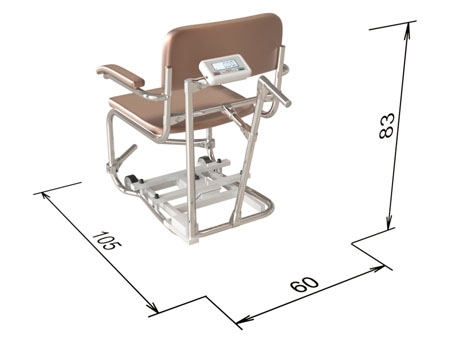 Chair scale WE150P3 K dimensions