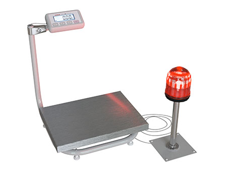 The scale type WM3P3 30x40 with one lamp indicating a limit threshold value