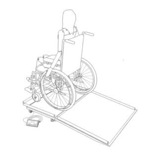 Waga do waenia pacjentów na wózkach inwalidzkich podjazd